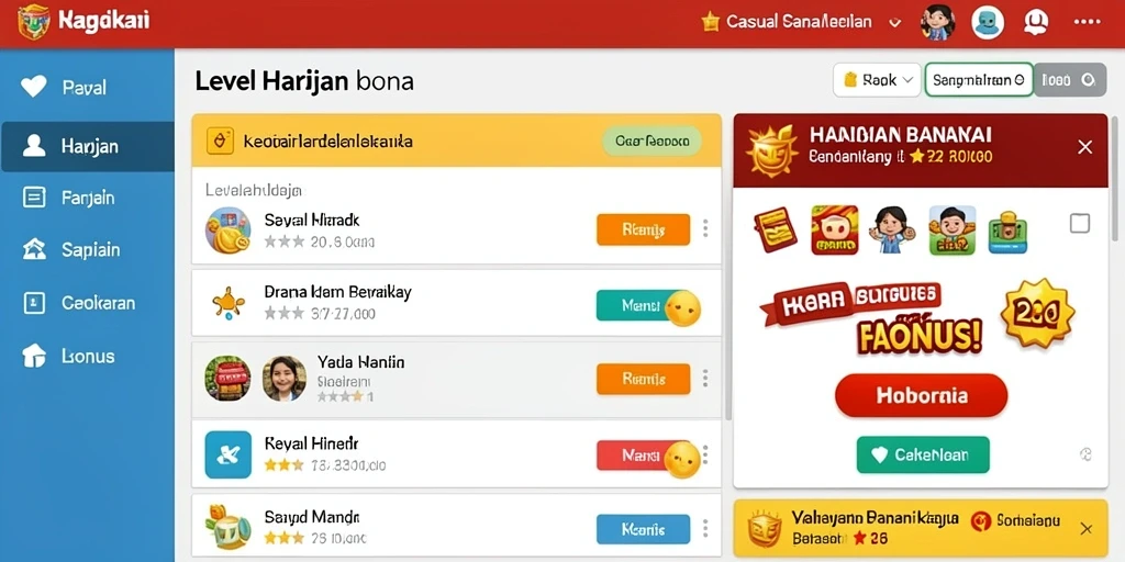Tampilan tema slot yang beragam.