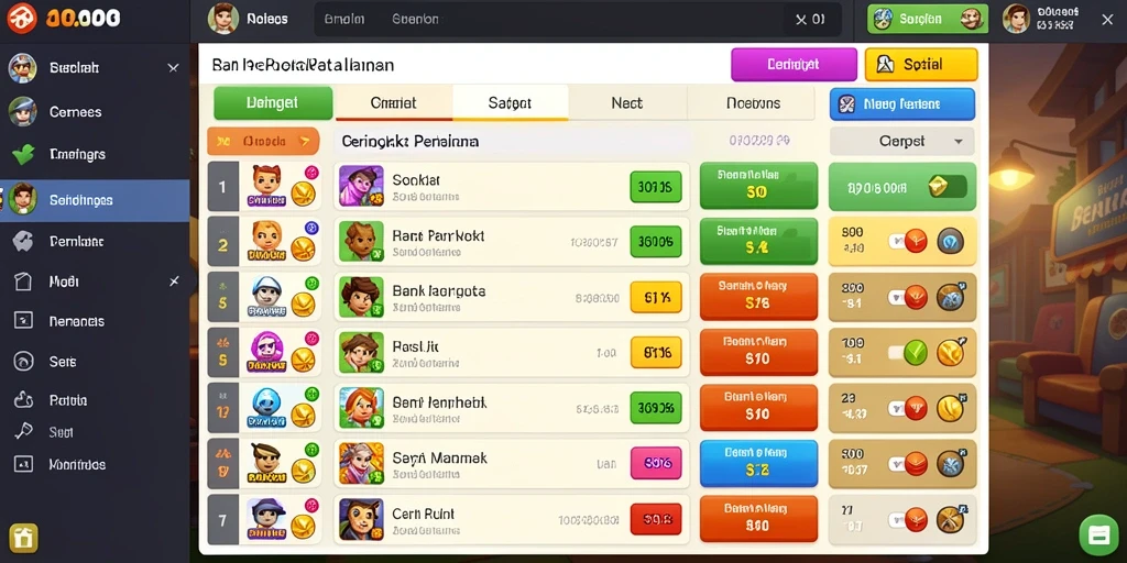 Fitur turnamen yang menantang dan seru.